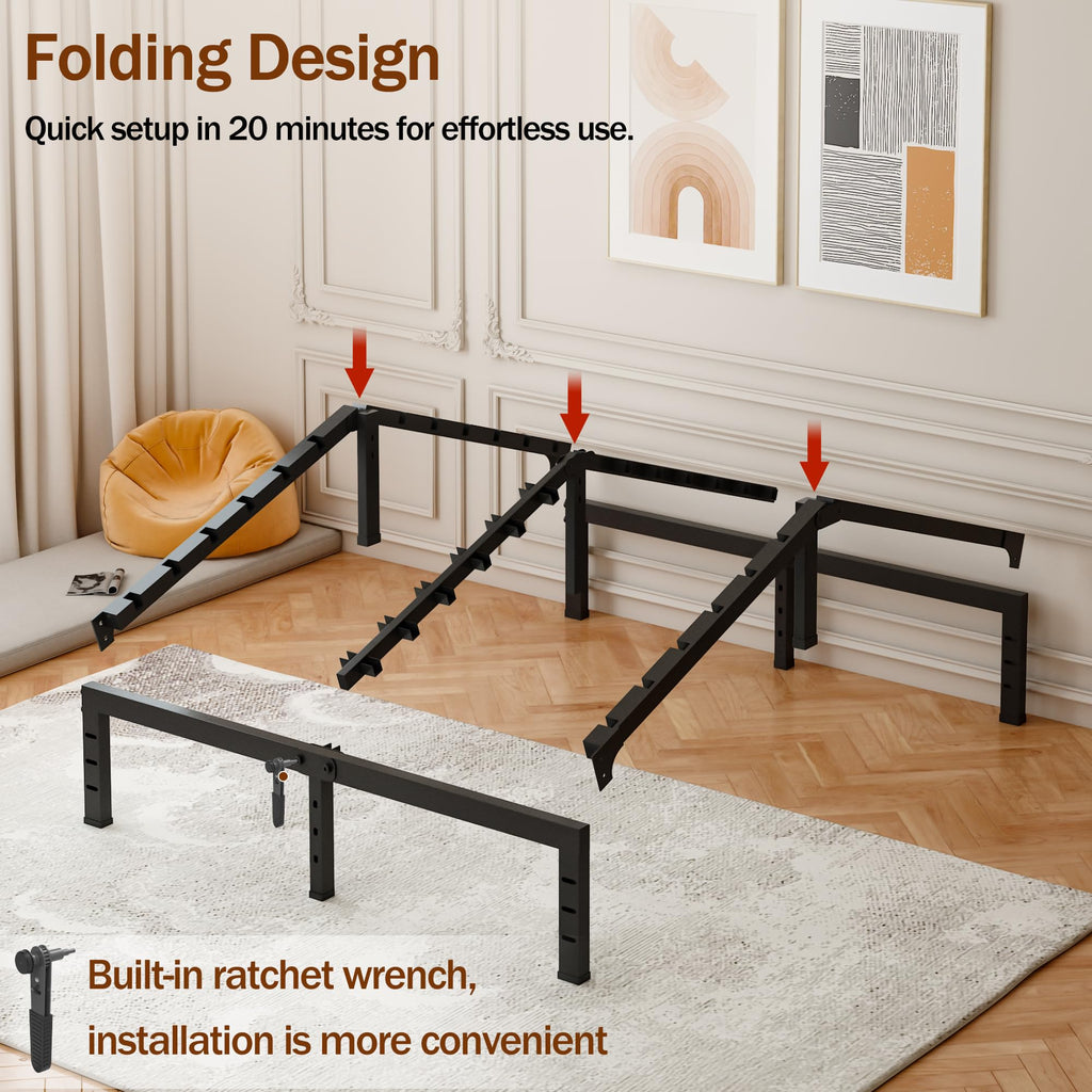 14 Inch Heavy Duty Metal Platform Bed Frame Full I9266