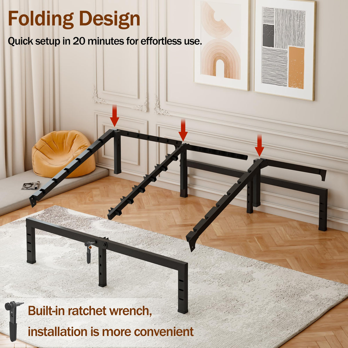 14 Inch Heavy Duty Metal Platform Bed Frame Full I9266