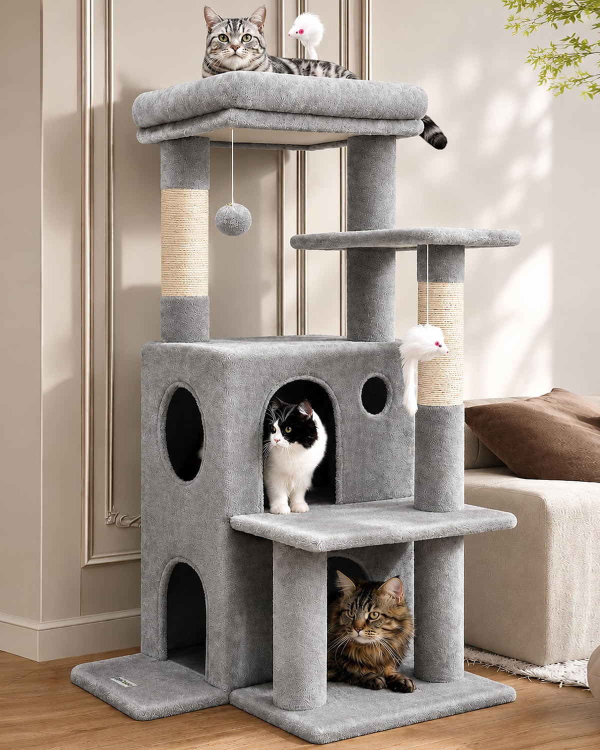 Light Grey Cat Tree Tower I478