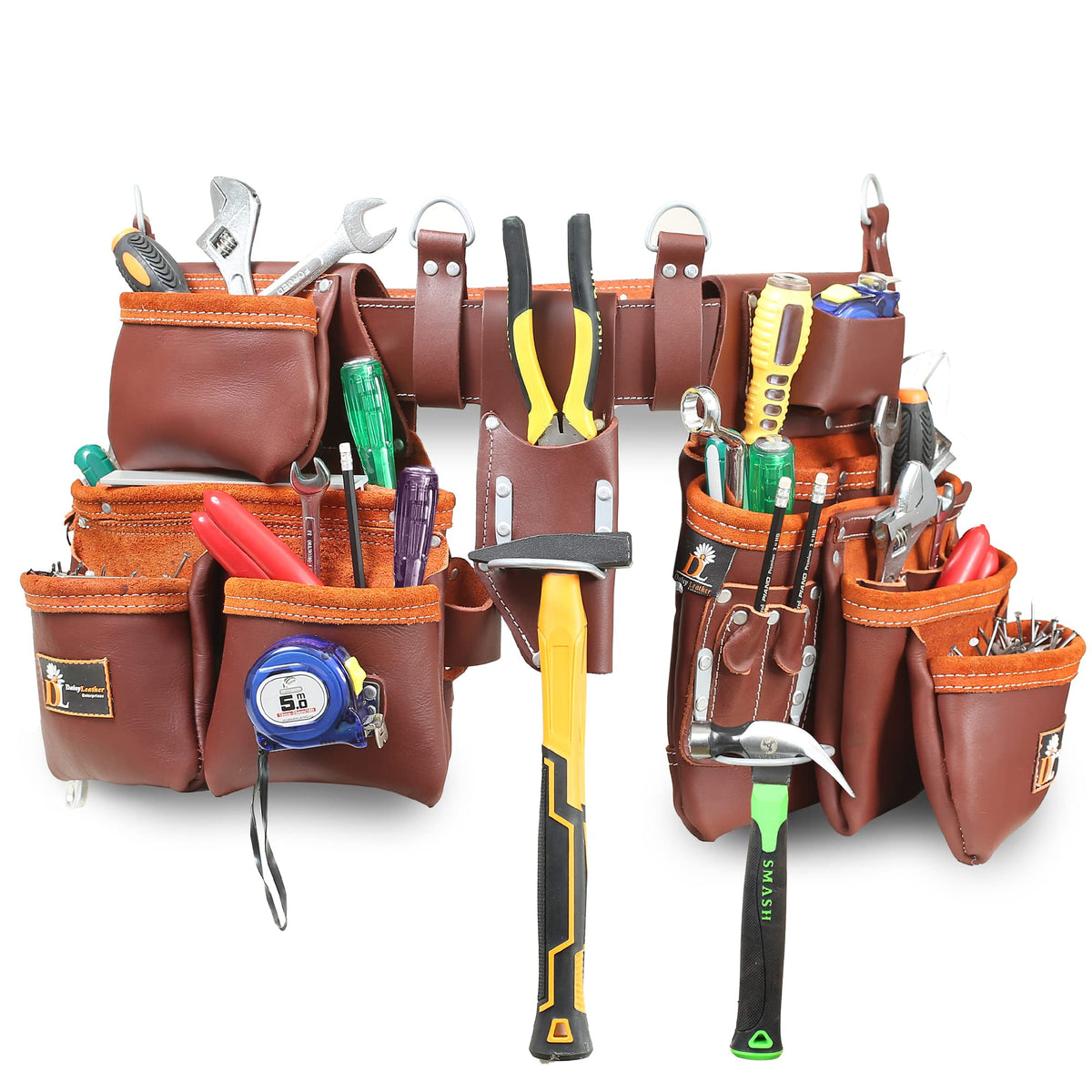 Leather Tool Belt with 27 Pockets D283