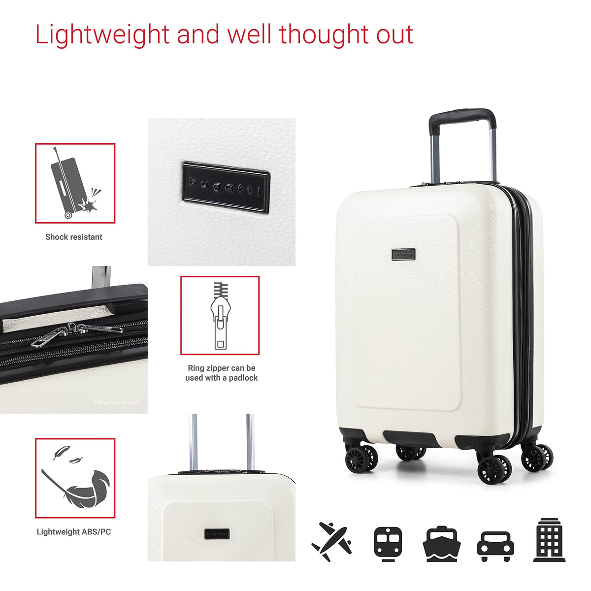 20 Inch Hard Shell Expandable Spinner Suitcase F913