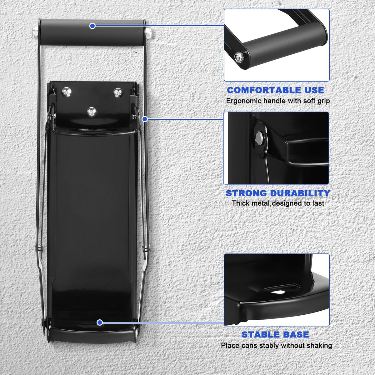 Stainless Steel Wall Mounted Can Crusher with Bottle Opener G6348