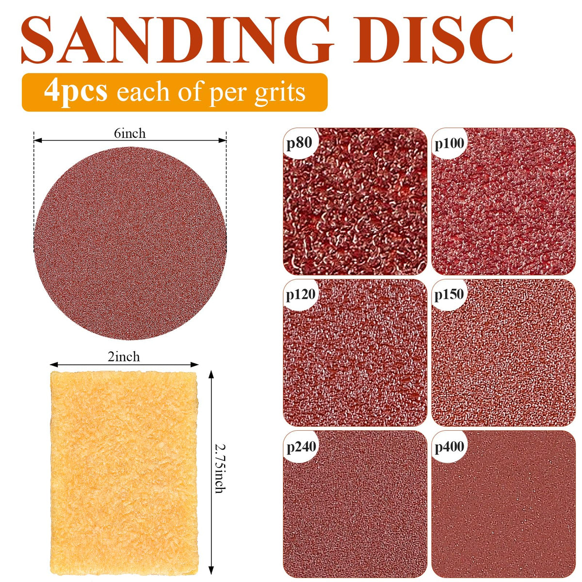 4x36 Inch Aluminum Oxide Sanding Belts and 6 Inch No-hole Sanding Discs Z41075