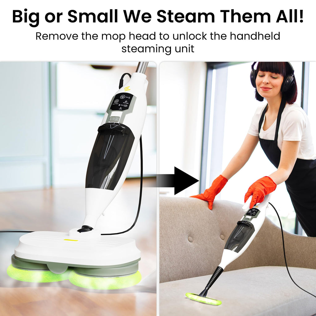 15-in-1 Electric Steam Mop with 3 Steam Modes G618
