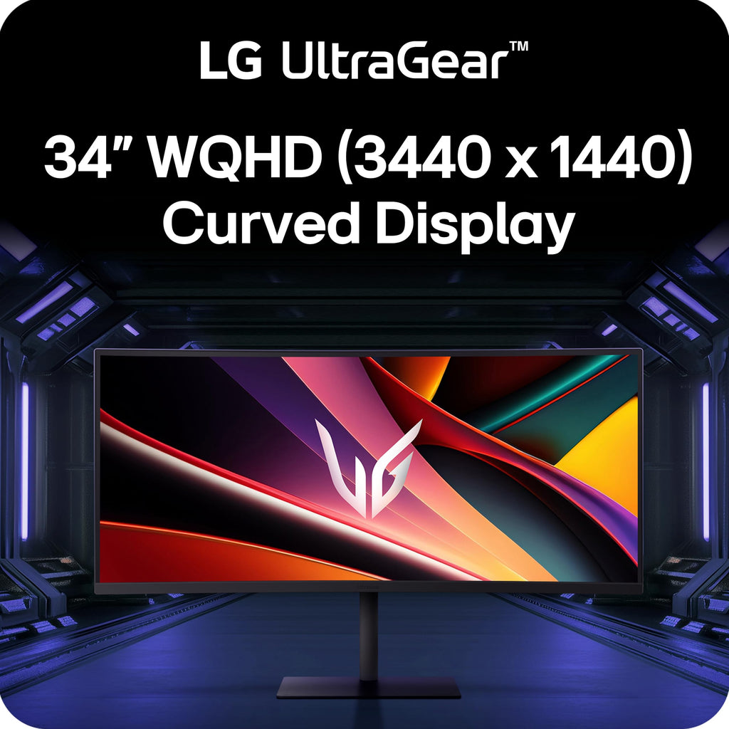 34-Inch Curved Gaming Monitor, 240Hz, 1ms, WQHD, Black R970