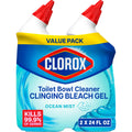 Toilet Bowl Cleaner Clinging Bleach Gel, Ocean Mist, 24 Fl Oz, Pack of 2 M479656