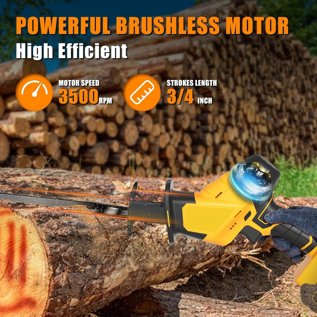 Cordless Reciprocating Saw with 4 Saw Blades P12552