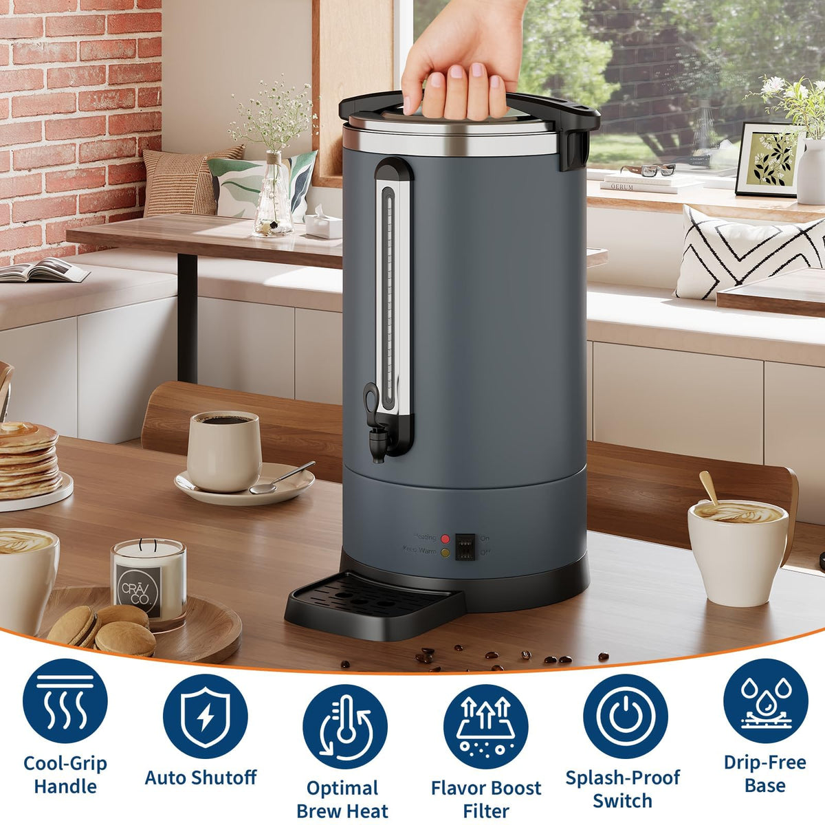 100-Cup Stainless Steel Coffee Urn W8124