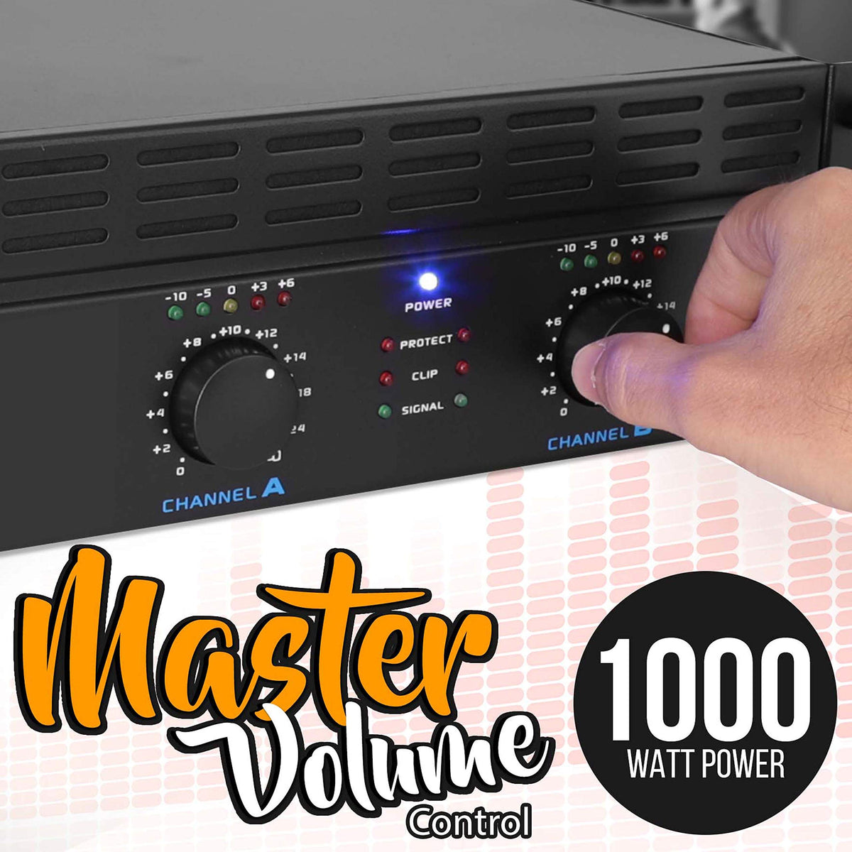 1000 Watt 2-Channel Bluetooth Power Amplifier D6495
