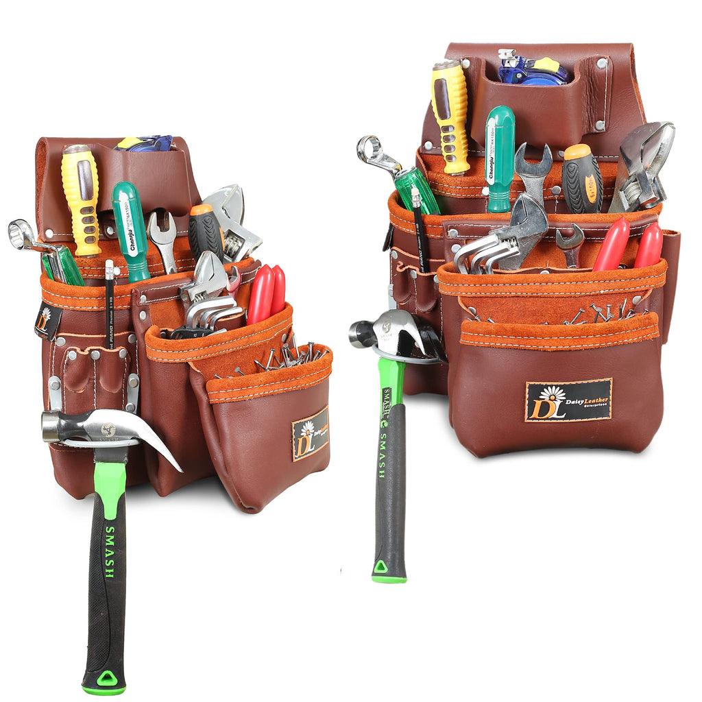Leather Tool Belt with 27 Pockets D283