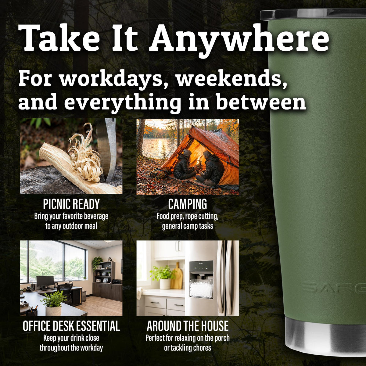 20oz Insulated Stainless Steel Travel Tumbler with Lid I71389