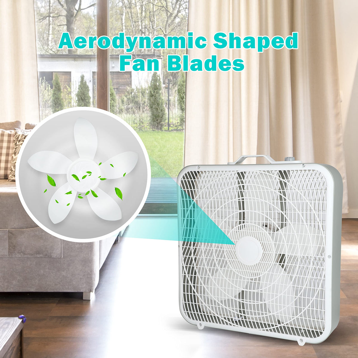 20'' 3-Speed Box Fan with Carry Handle Z875898