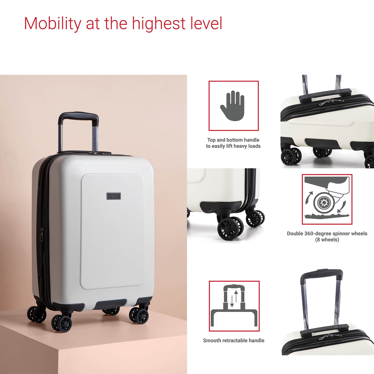 20 Inch Hard Shell Expandable Spinner Suitcase F913