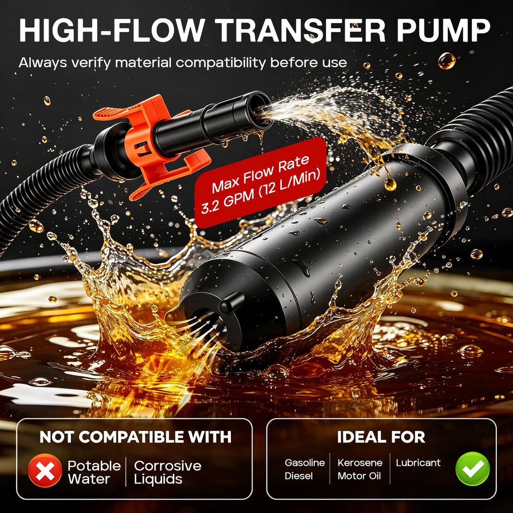 Cordless Fuel Transfer Pump 3.2 GPM with Auto-Stop B706