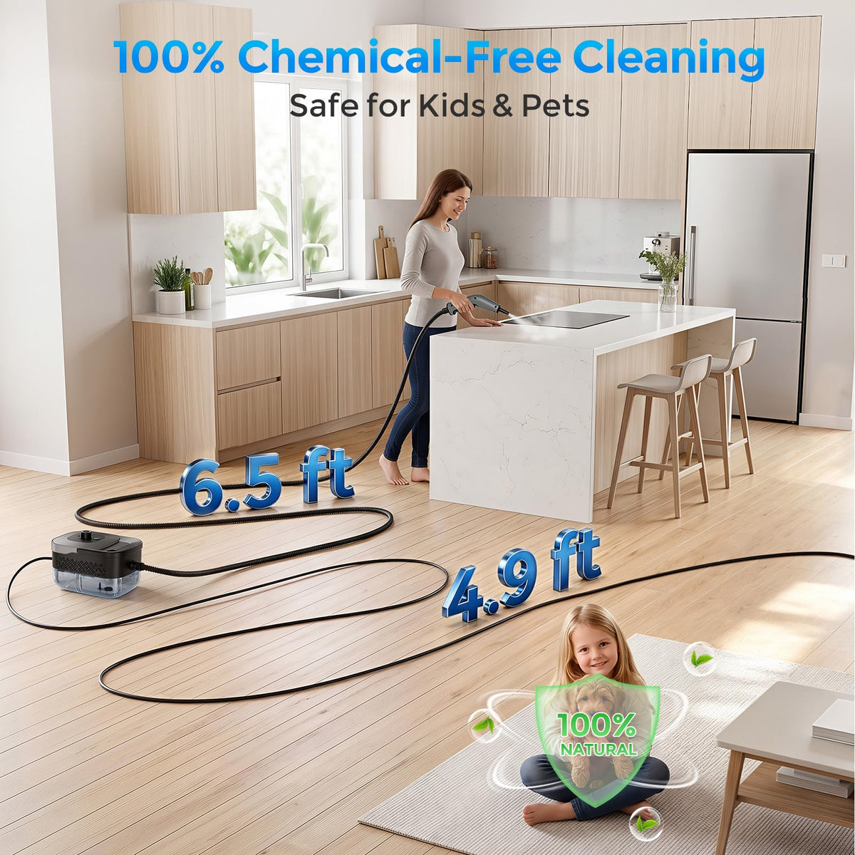 Portable 1800W Handheld Steam Cleaner H806004