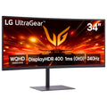 34-Inch Curved Gaming Monitor, 240Hz, 1ms, WQHD, Black R970