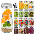 16 Pack 16 oz Glass Mason Jars with Airtight Lids E56225