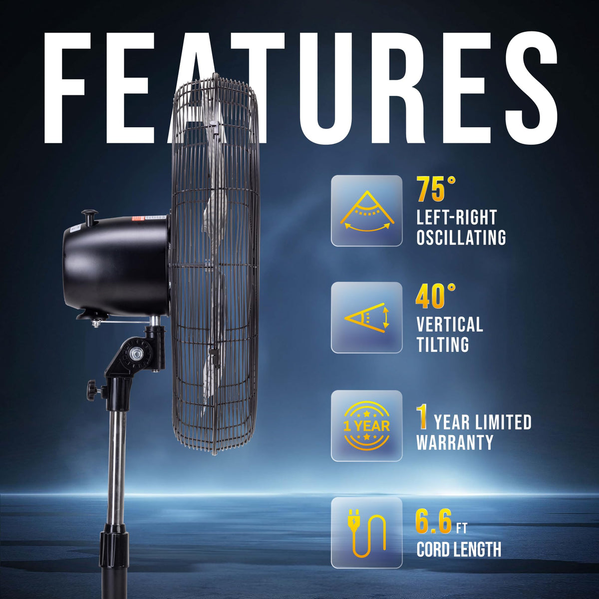 20” Oscillating Pedestal Fan, 3-Speed X2935