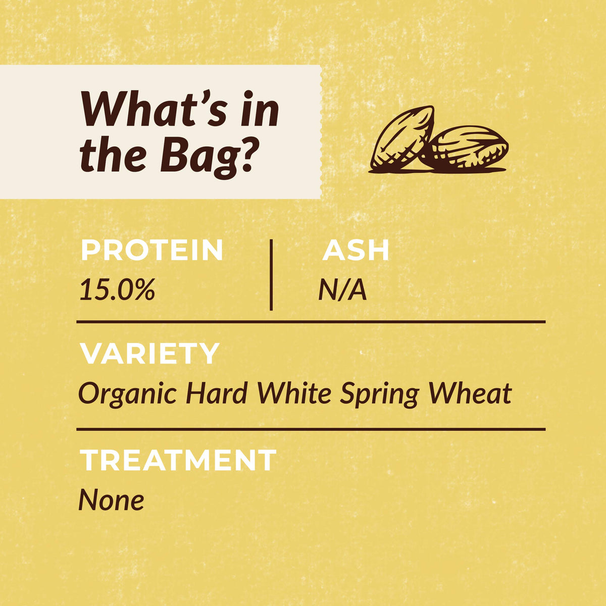 Organic Hard White Wheat Berries 25 lbs W785725