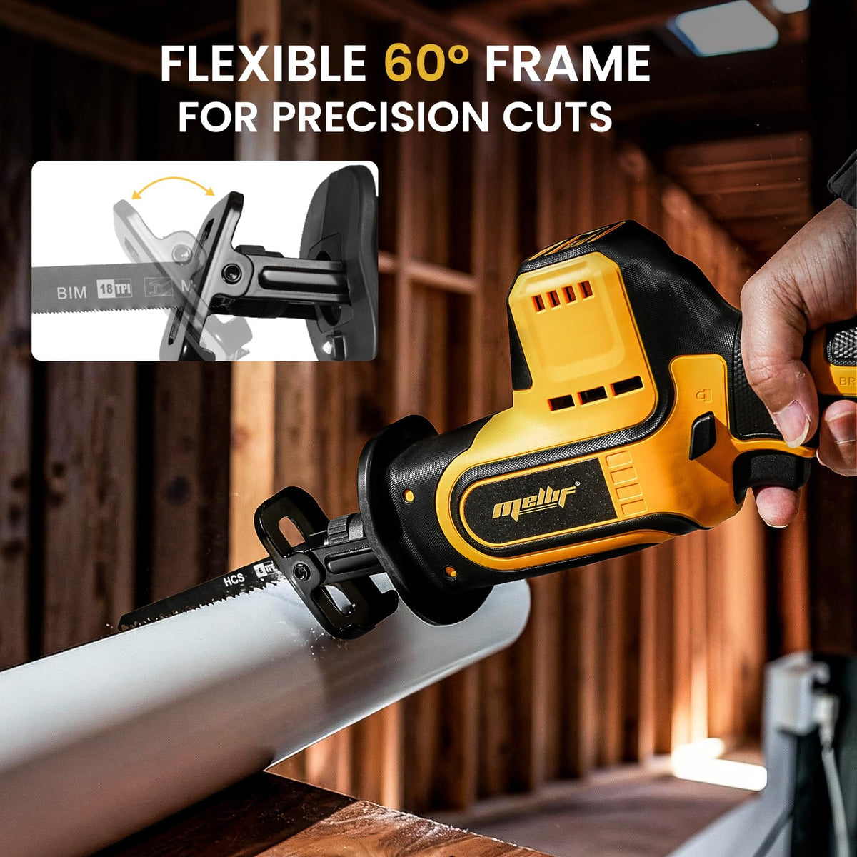 Brushless Cordless Reciprocating Saw, 3,000 SPM, 1" Stroke, Tool Only B606745
