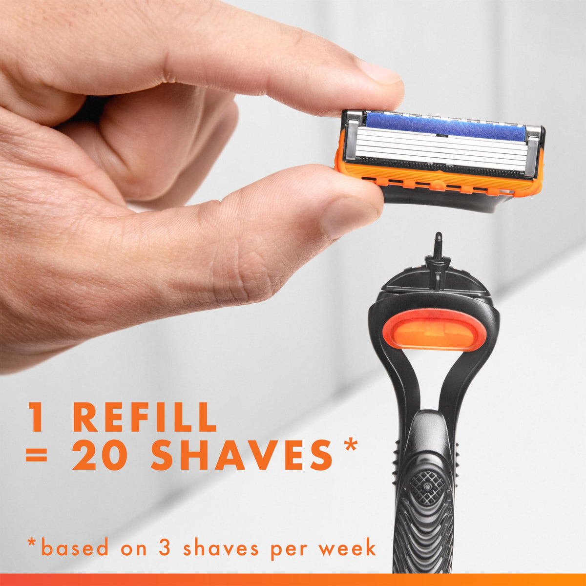 Razor Handle + 2 Razor Blade Refills A142010