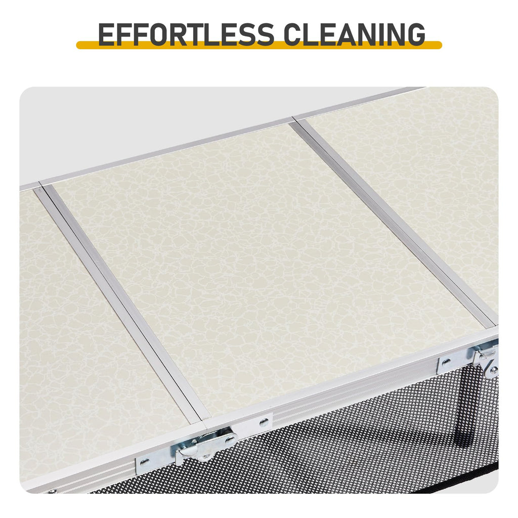 3ft Adjustable Height Aluminum Folding Camping Table Y82678