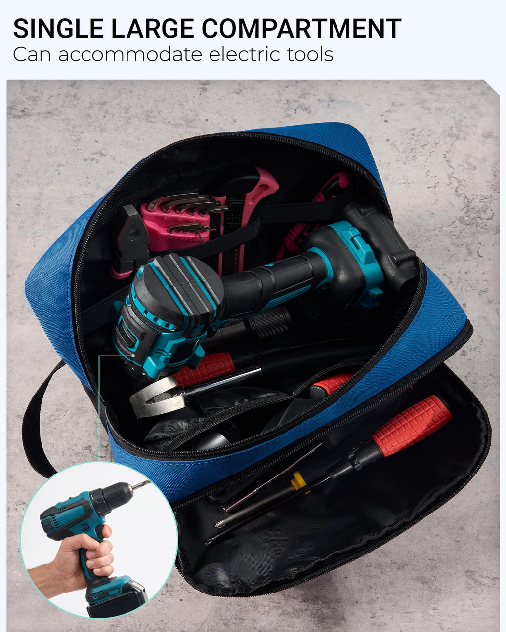 2 Pack Small Tool Bags with Strap 12" & 10" W401