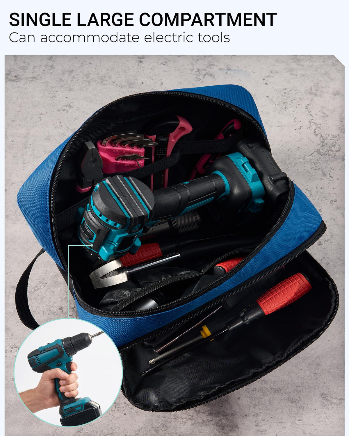 2 Pack Small Tool Bags with Strap 12" & 10" W401