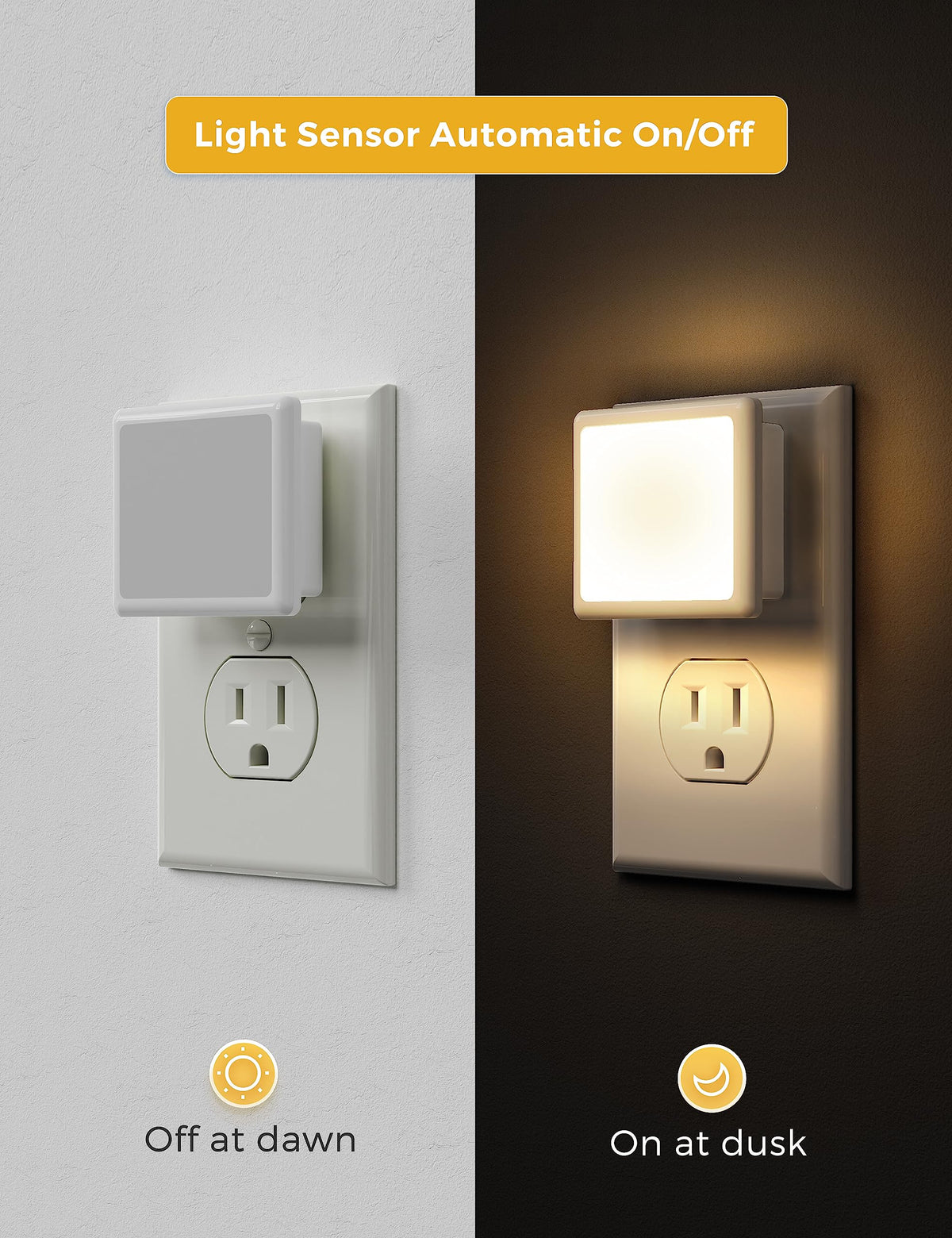 0.3W Plug in Night Lights 2-Pack Y657