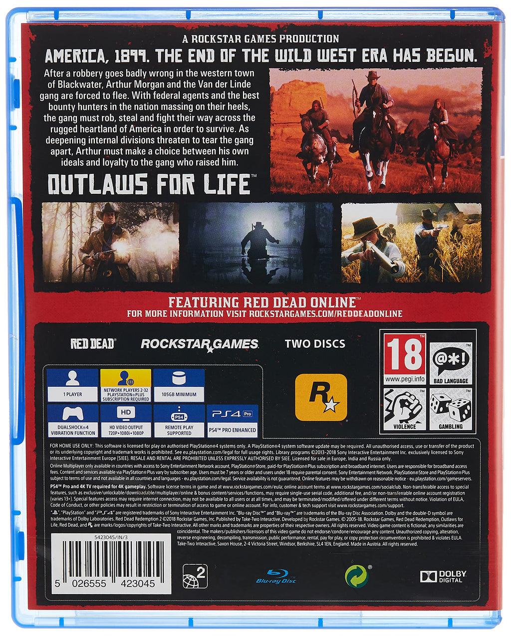 Red Dead Redemption 2 Playstation 4 Video Game N295705