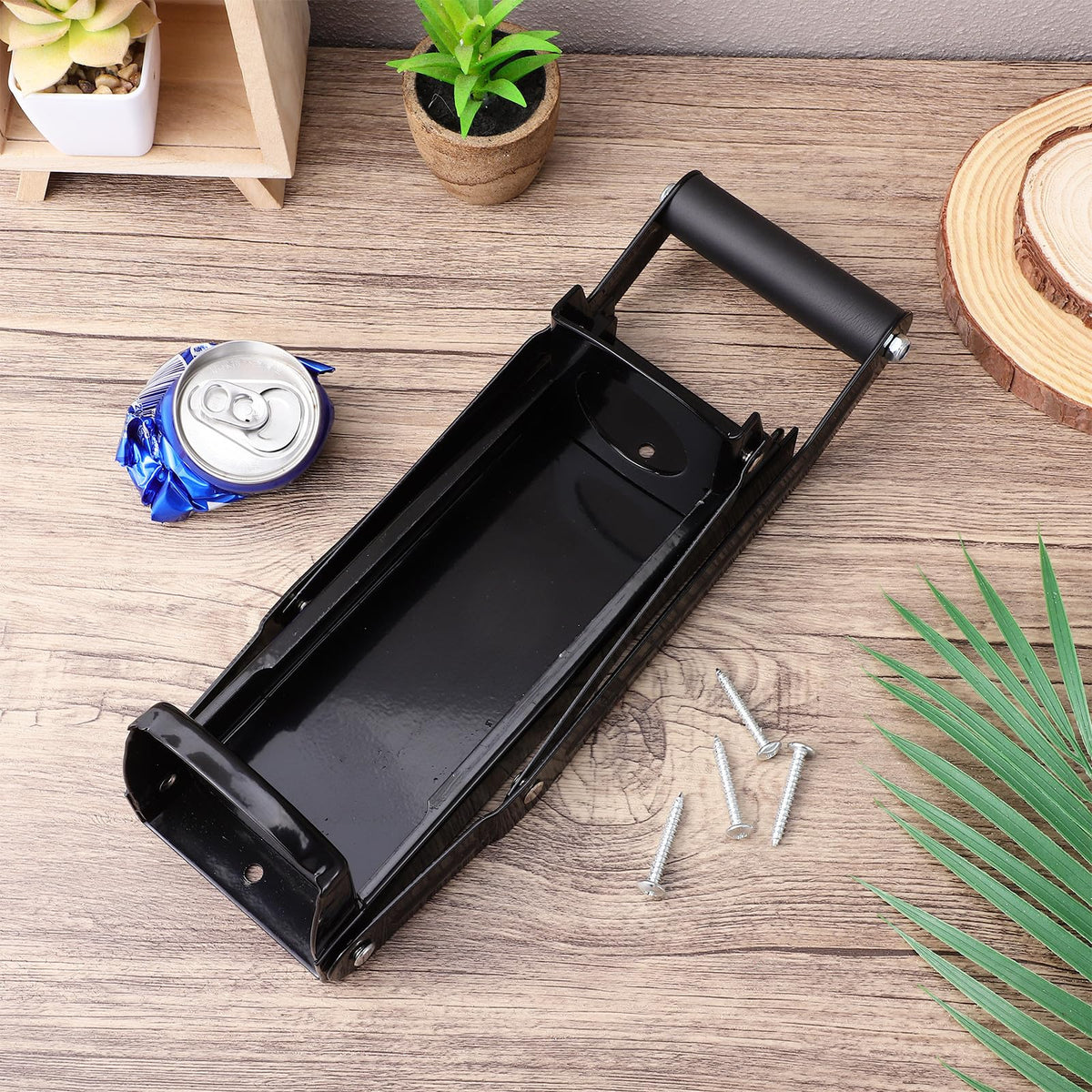Stainless Steel Wall Mounted Can Crusher with Bottle Opener G6348