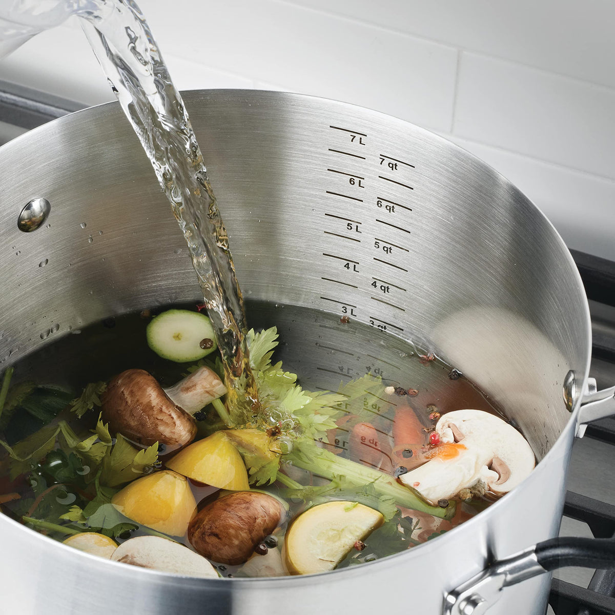 8-Quart Stainless Steel Stock Pot with Lid Y5027