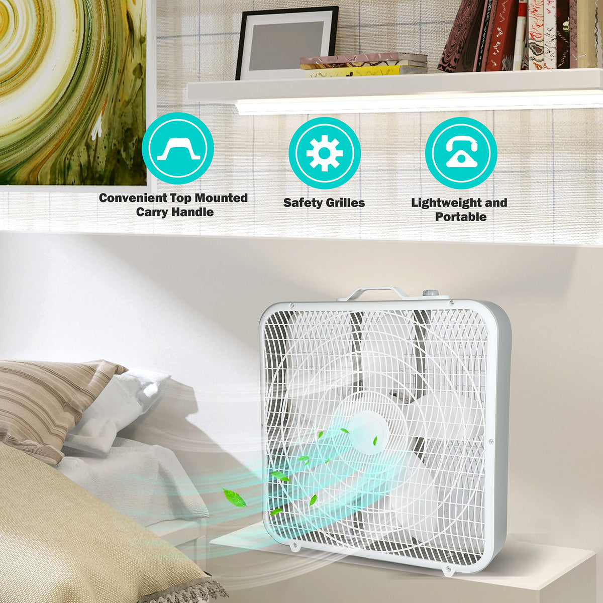20'' 3-Speed Box Fan with Carry Handle Z875898